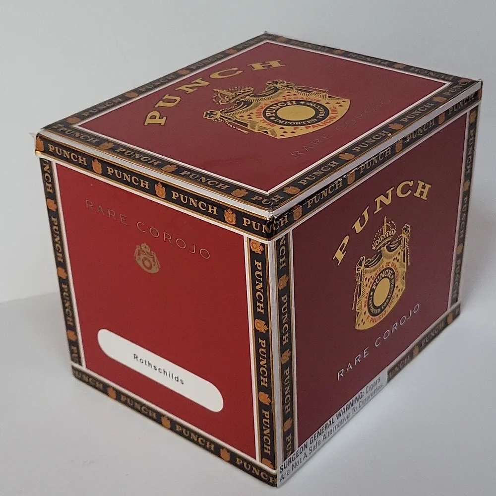 Punch Rothschilds Rare Corojo Edition Wood Lift Lid Cigar Box